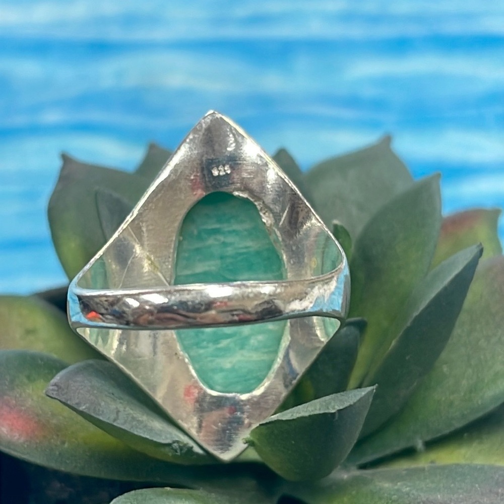 Amazonite Silver Ring - image 8